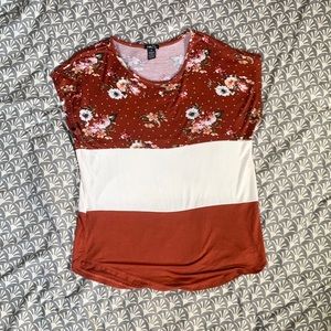 Rue21 Floral Red Shirt